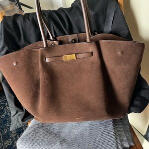 Brown Suede Tote Bag